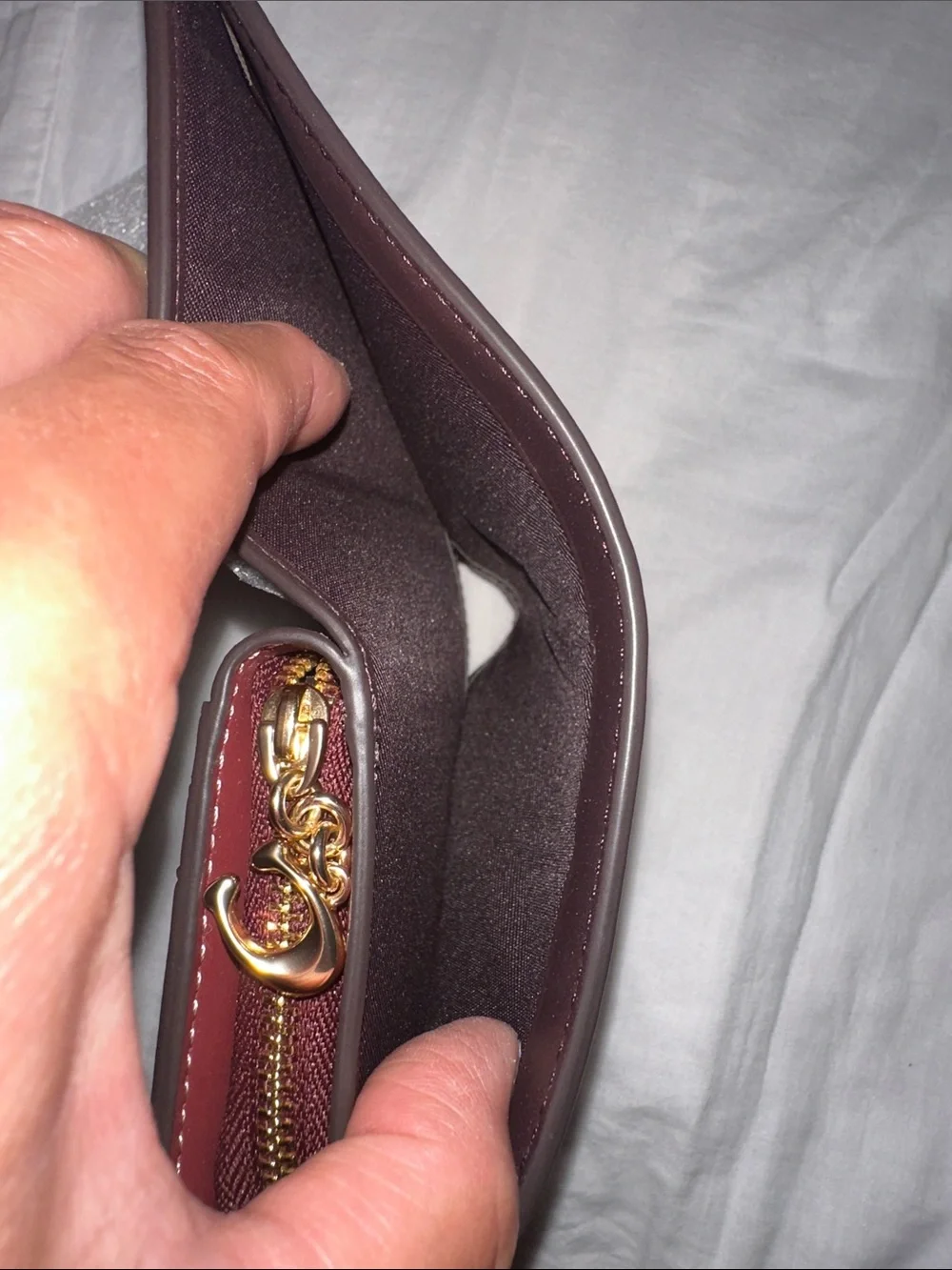 Coach Black Compact Snap Wallet